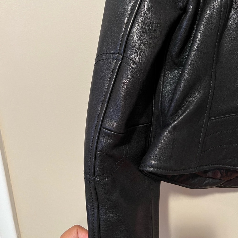 Black Rivet Leather Jacket - Picture 12 of 15